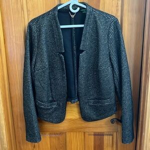 Black with gold thread